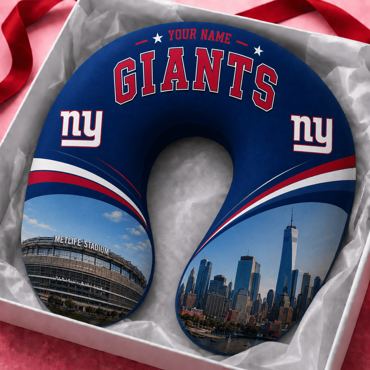 PREMIUM NFL  X NYG Special New Neck Pillow Custom  Name  100626