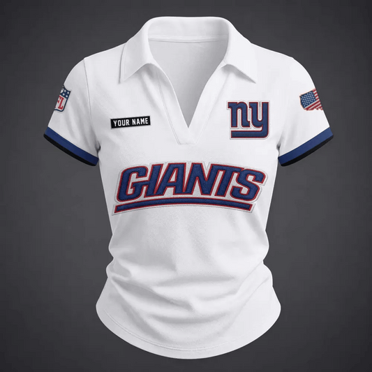 PREMIUM NFL X NYG WomenŸ??s Collared Shirt FOR SUMMER HOLIDAY NDT VHM 090626