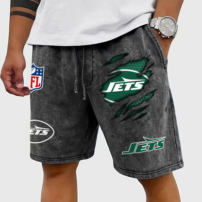 PREMIUM NFL X NYJ CRACK SHORTS PANT FOR SUMMER HOLIDAY 130426 NDT NHM