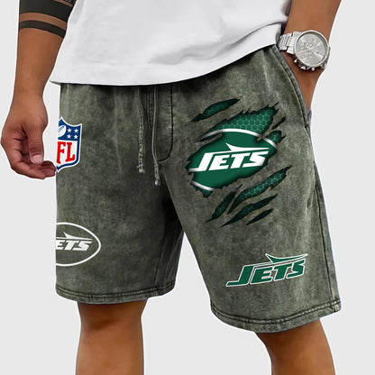 PREMIUM NFL X NYJ CRACK SHORTS PANT FOR SUMMER HOLIDAY 130426 NDT NHM