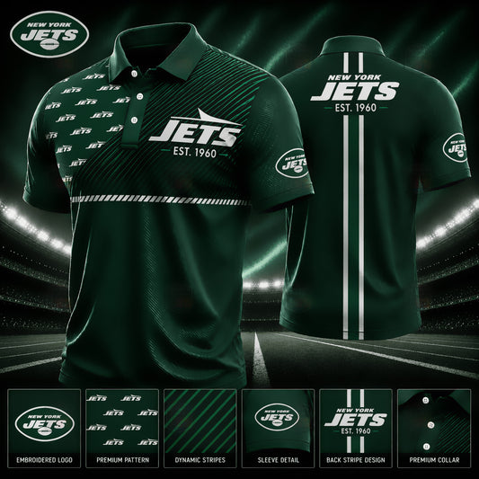 PREMIUM NFL X NYJ GAMEDAY LUXURY POLO SHIRT 190626