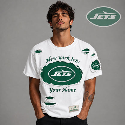 PREMIUM NFL X NYJ LUXURY CREW-Neck T-Shirt V3 FOR SUMMER HOLIDAY 180626