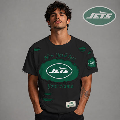 PREMIUM NFL X NYJ LUXURY CREW-Neck T-Shirt V3 FOR SUMMER HOLIDAY 180626