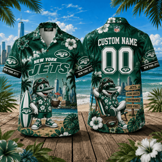 PREMIUM NFL X NYJ Personalized Hawaiian Shirt FOR SUMMER HOLIDAY 190626