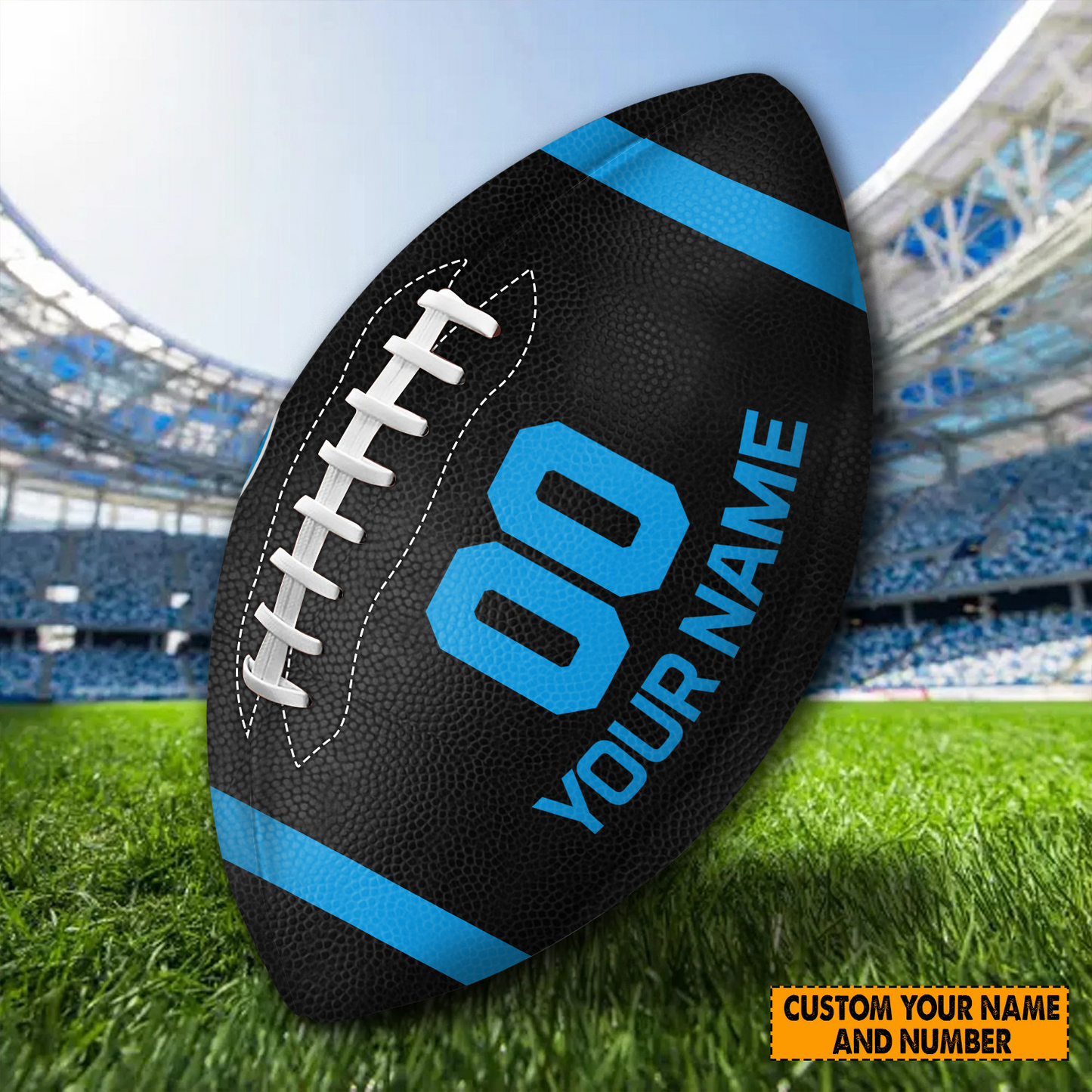 PREMIUM NFL X PATHER Personalized Rugby Ball For Fan - Limited Edition NDT TDT