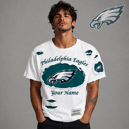 PREMIUM NFL X PHI LUXURY CREW-Neck T-Shirt V3 FOR SUMMER HOLIDAY 180626