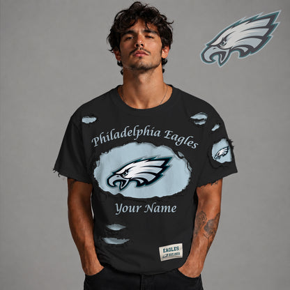 PREMIUM NFL X PHI LUXURY CREW-Neck T-Shirt V3 FOR SUMMER HOLIDAY 180626