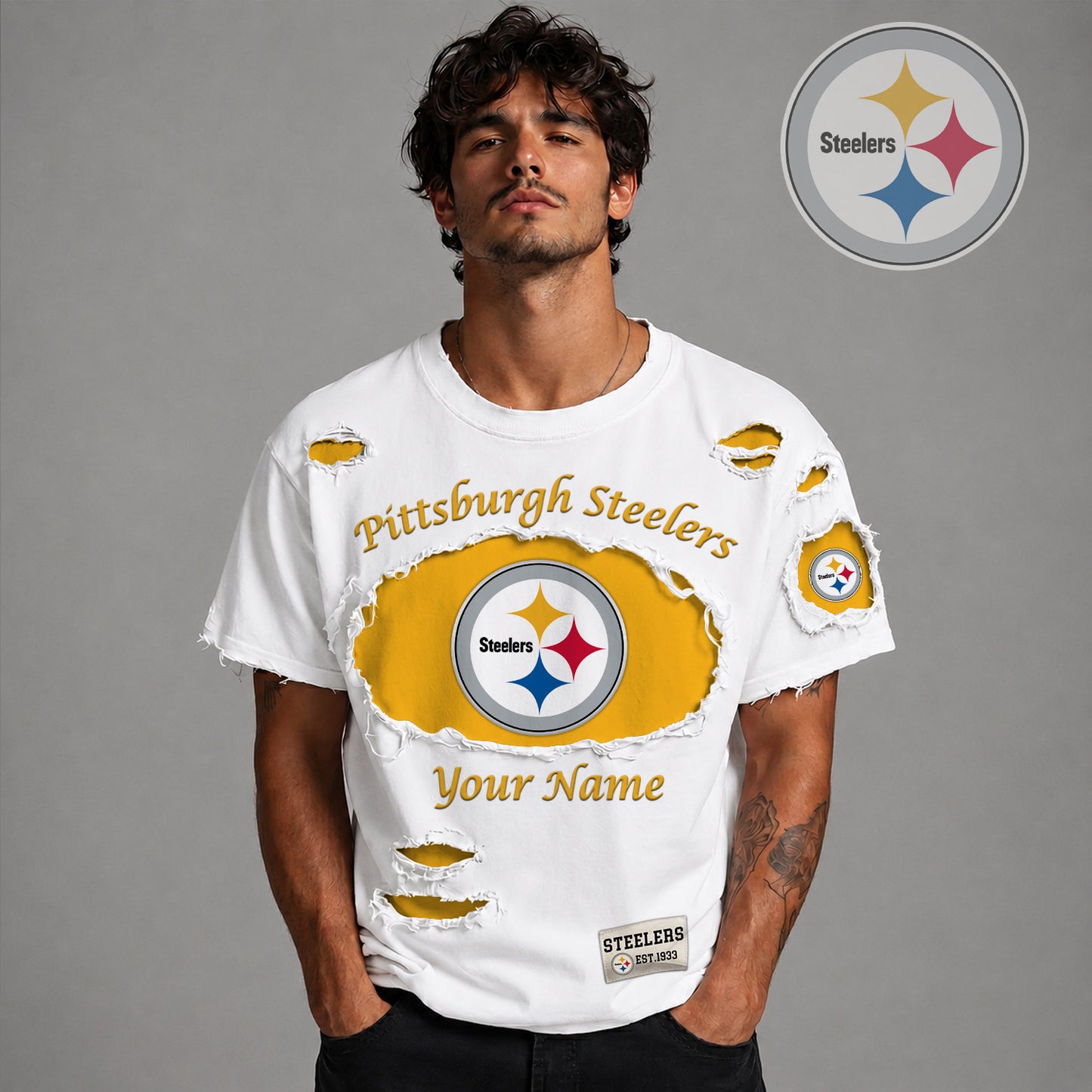 PREMIUM NFL X PIT LUXURY CREW-Neck T-Shirt V3 FOR SUMMER HOLIDAY 180626