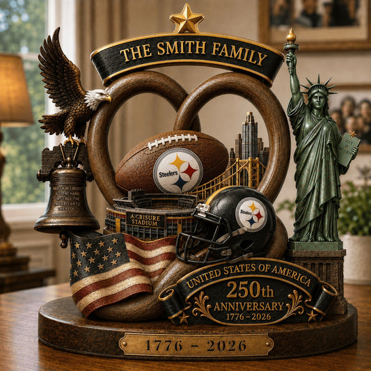 PREMIUM NFL X PIT Team Mix 250th Anniversary Acrylic Block Plaque Custom Name  120626