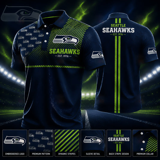PREMIUM NFL X SEA GAMEDAY LUXURY POLO SHIRT 190626