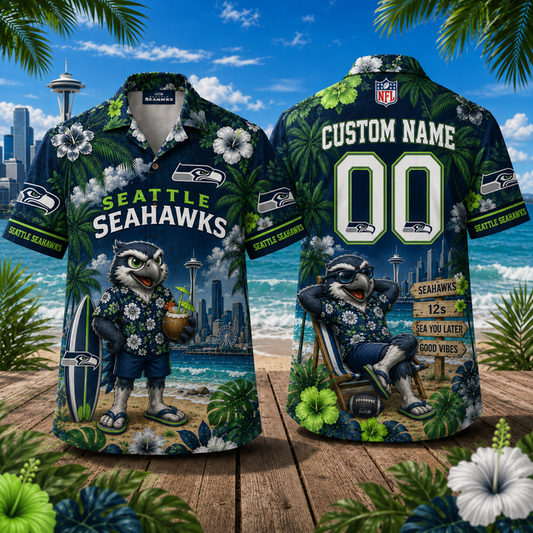 PREMIUM NFL X SEA Personalized Hawaiian Shirt FOR SUMMER HOLIDAY 190626