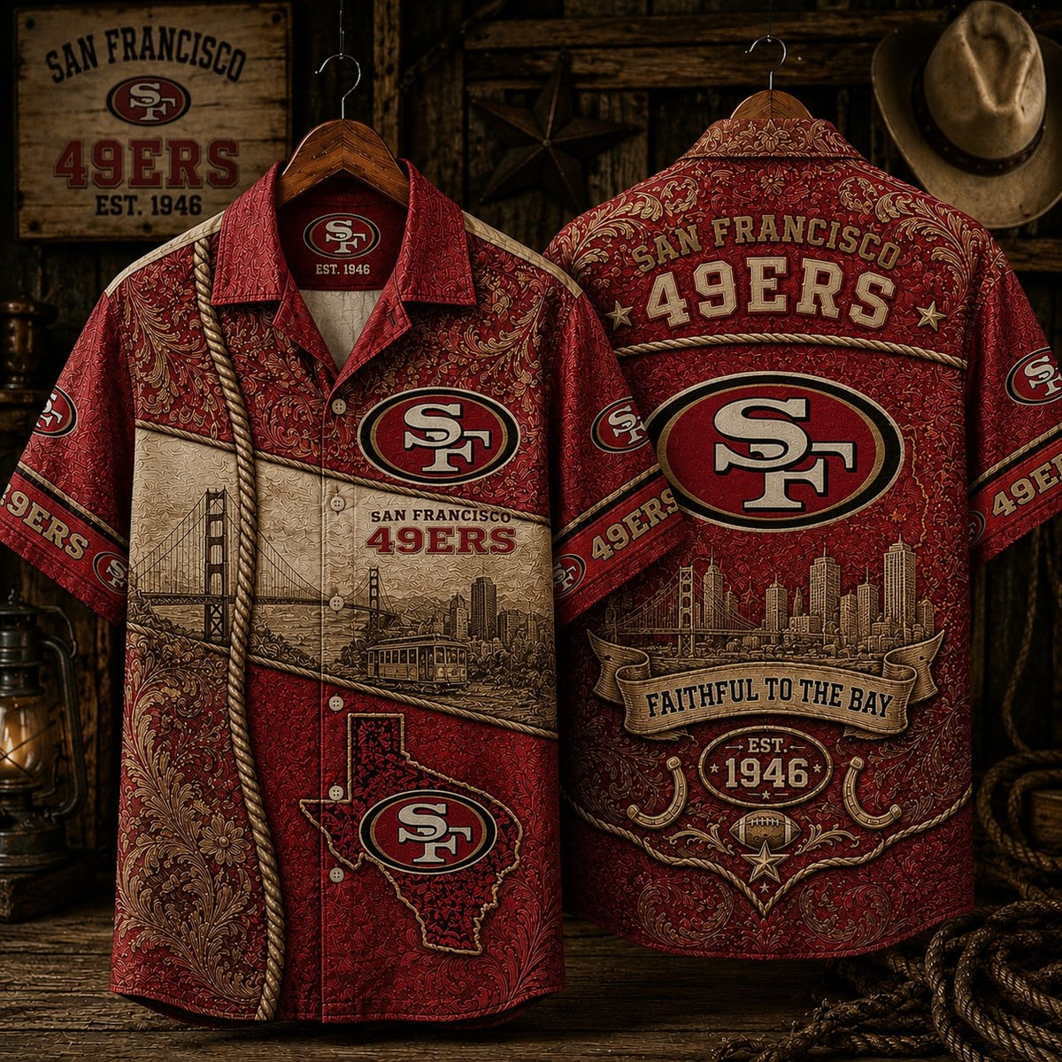 PREMIUM NFL X SF CLASSIC VINTAGE SILK SHIRT NDT VHM 220626