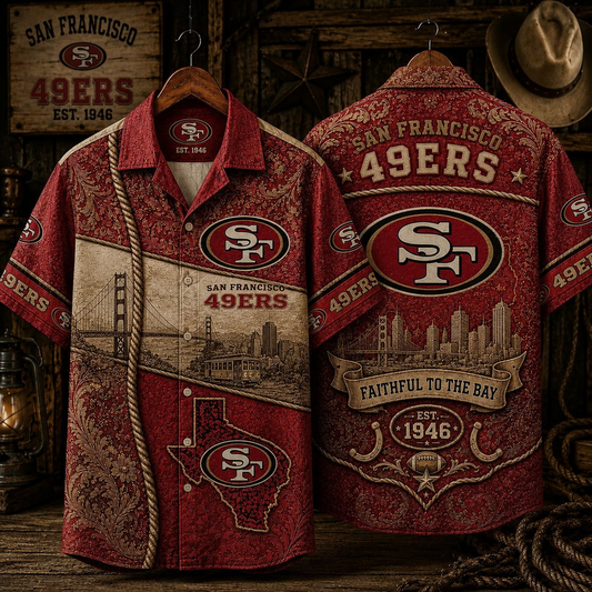 PREMIUM NFL X SF CLASSIC VINTAGE SILK SHIRT NDT VHM 220626