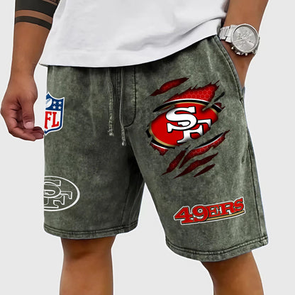 PREMIUM NFL X SF CRACK SHORTS PANT FOR SUMMER HOLIDAY 130426 NDT NHM