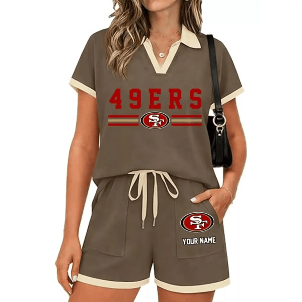 PREMIUM NFL X SF Retro Athletic Contrast Polo Set FOR SUMMER HOLIDAY NDT NHM 100626