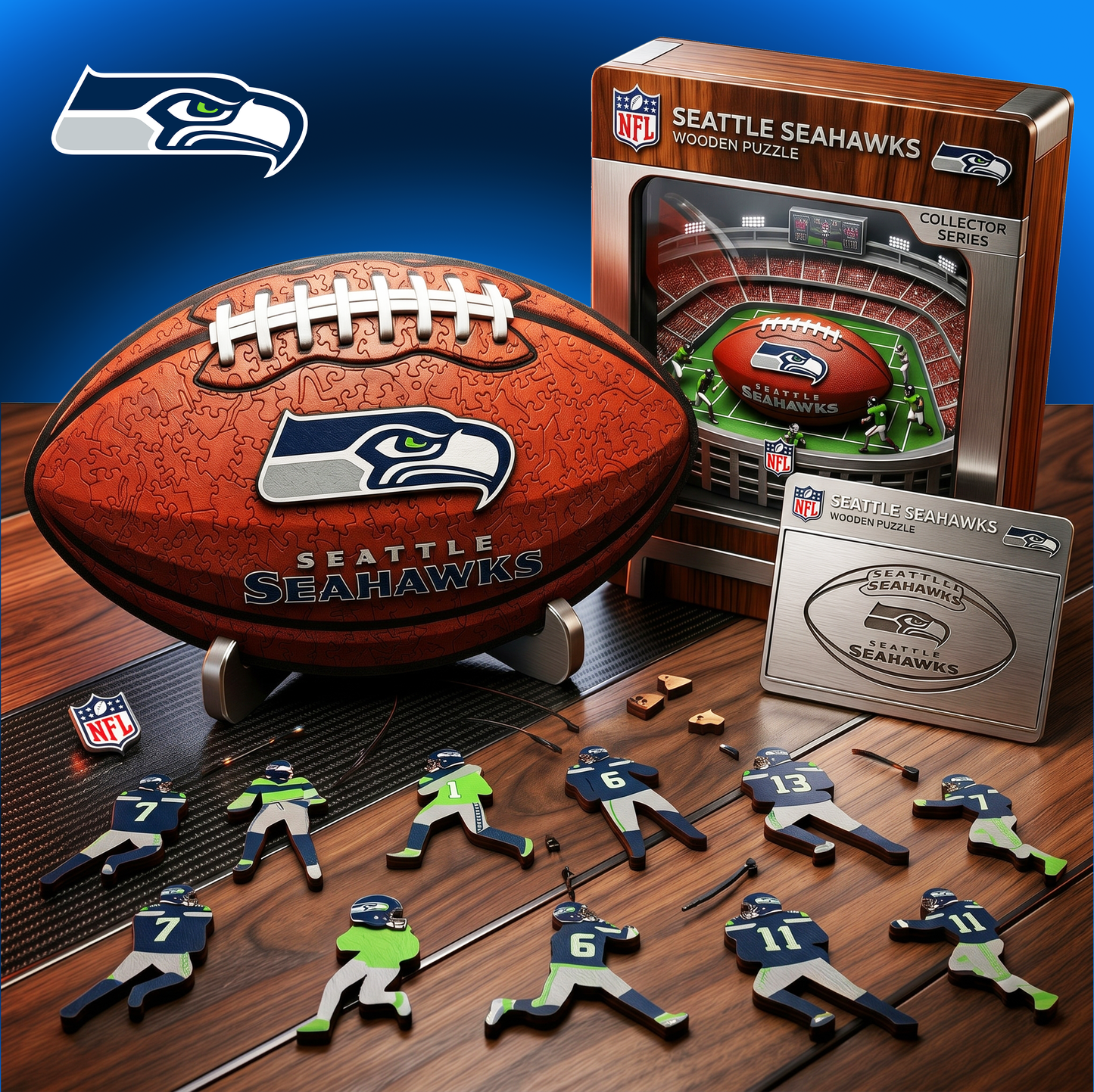 PREMIUM NFL X SS 3D Platinum Wooden Puzzle  Gift For Fan Limited Editions NDT VHM 030626