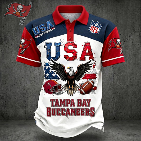 PREMIUM NFL X TB 250TH Anniversary LUXURY POLO Shirt Shirt 170626