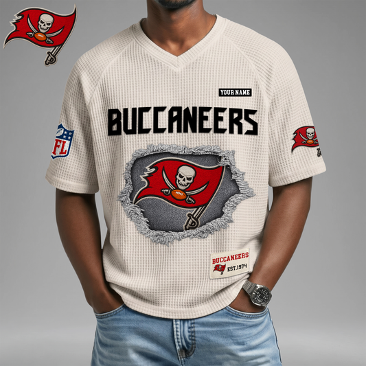 PREMIUM NFL X TBB Game Day Waffle V-neck T-shirt 110626