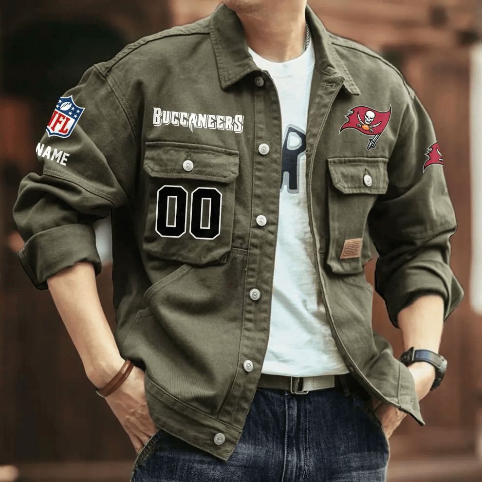 PREMIUM NFL X TBB Men's Denim Autumn Jackets NDT VHM 090626