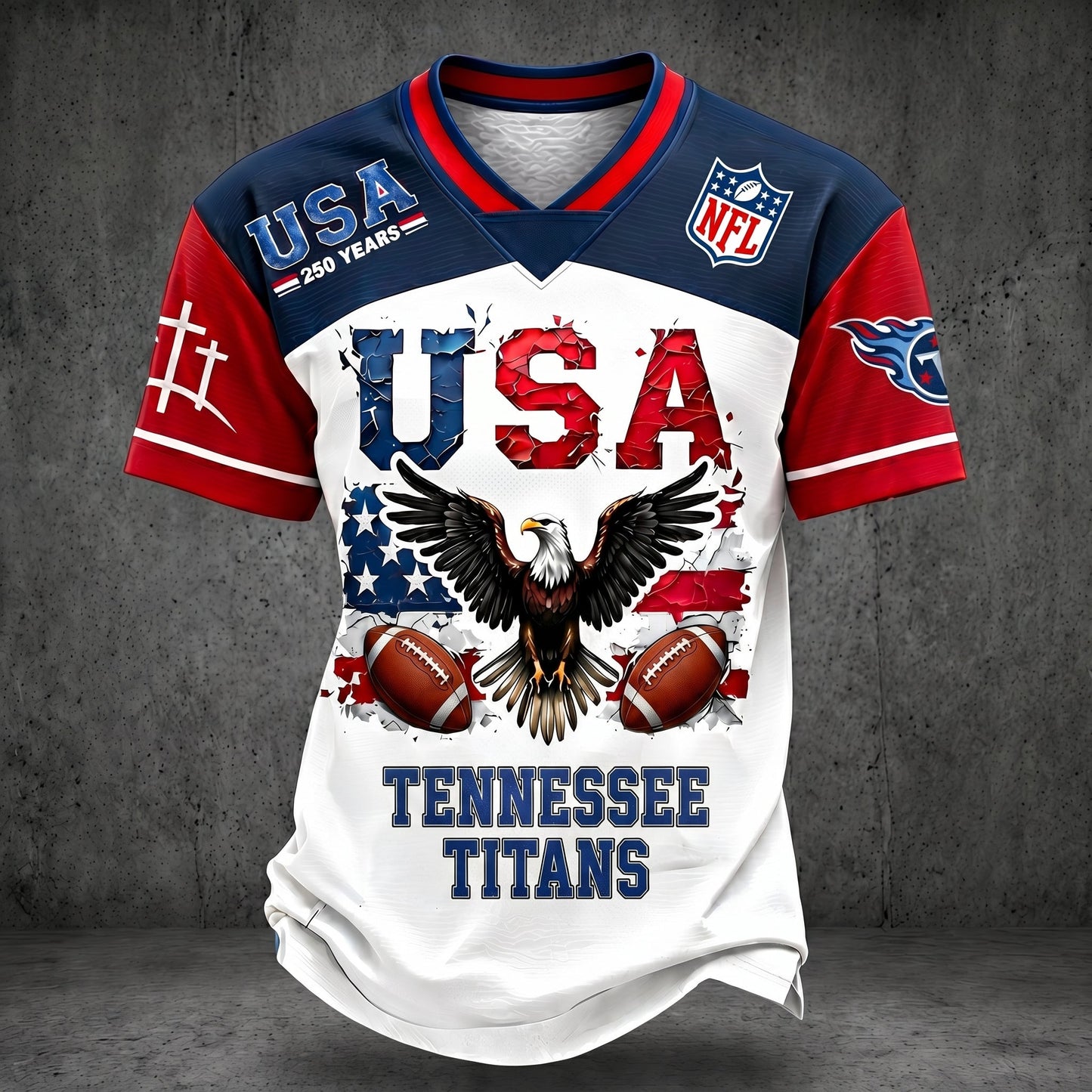PREMIUM NFL X TT 250TH anniversary LUXURY V-Neck T- Shirt 130626