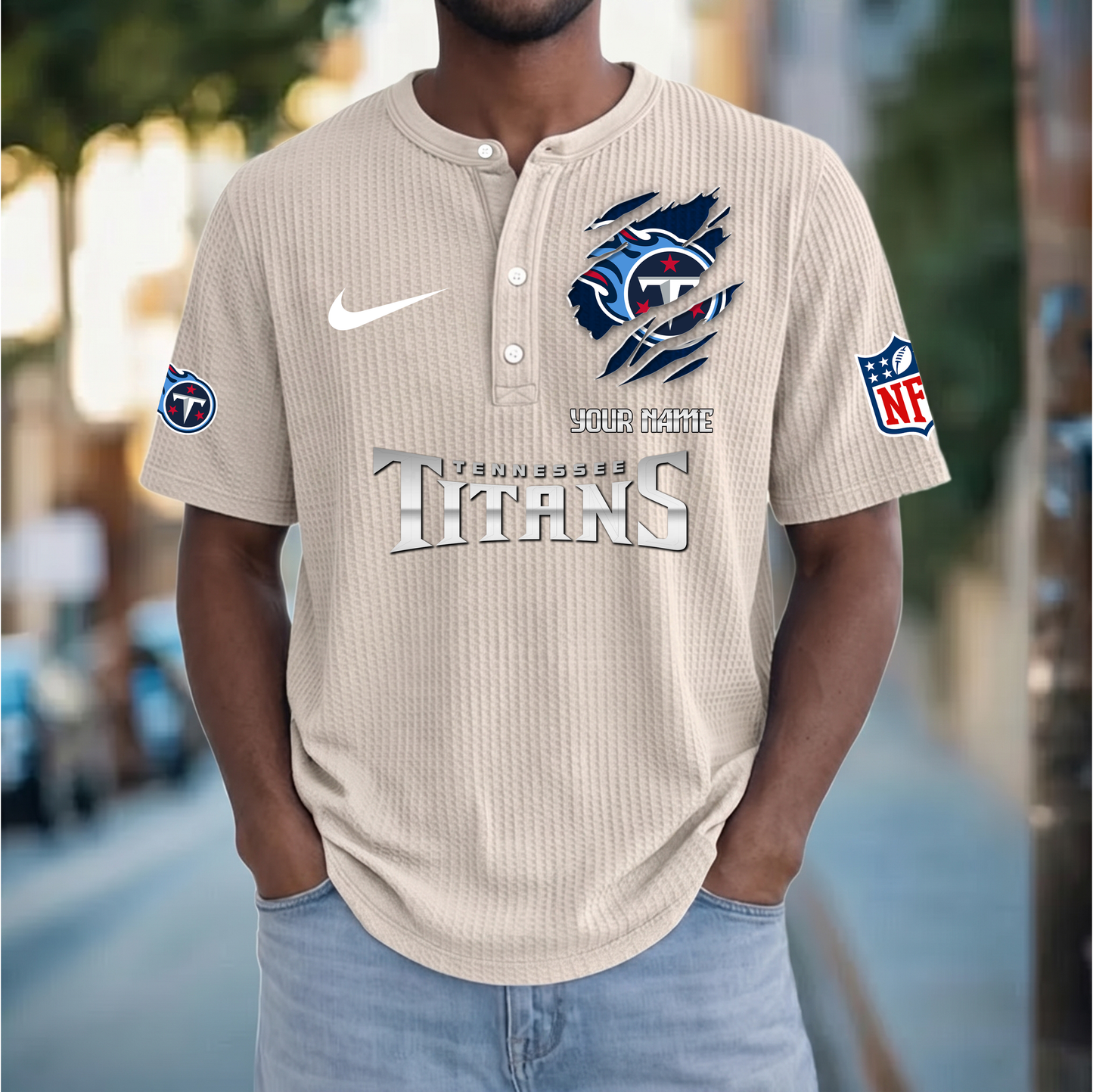 PREMIUM NFL  X  TT Crew neck button Henry Shirt Limited Editions NDT VHM 230426
