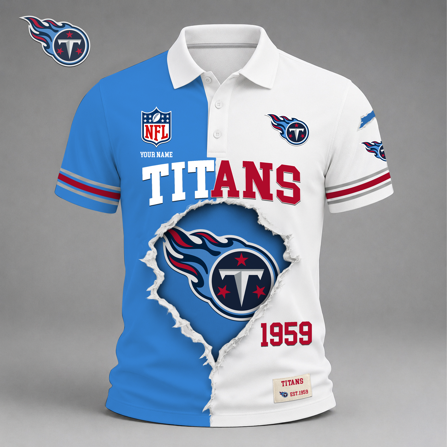 PREMIUM NFL X TT LUXURY V-Neck POLO SHIRT 150626