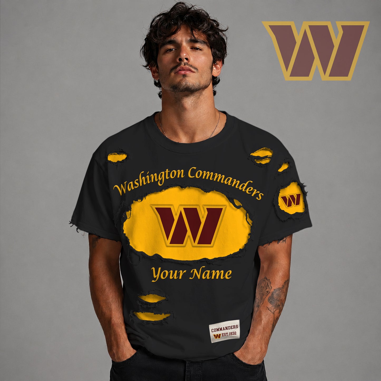 PREMIUM NFL X WAS LUXURY CREW-Neck T-Shirt V3 FOR SUMMER HOLIDAY 180626