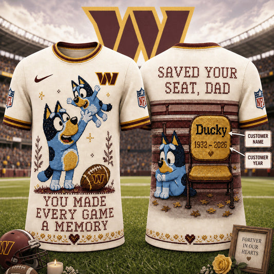 PREMIUM NFL X WC Custom Premium NFL 3D Faux-Stitch Dad Memorial Shirt NDT NTN 220526
