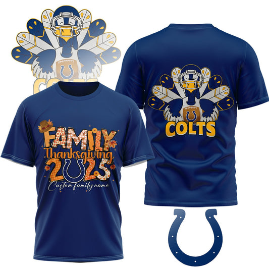 PREMIUM NFL x COLT Thanksgiving 3D Shirt NDT NHM