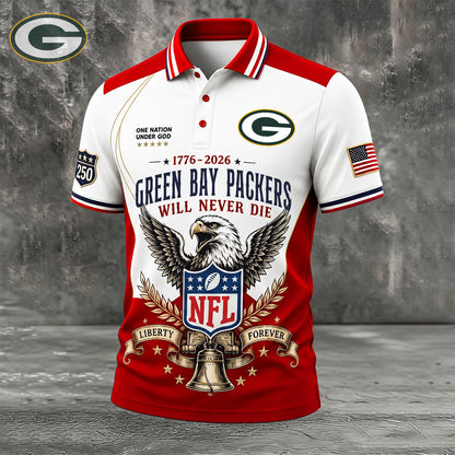 PREMIUM NFL x GB EXCLUSIVE 250 Years Anniversary Of Freedom POLO SHIRT290626