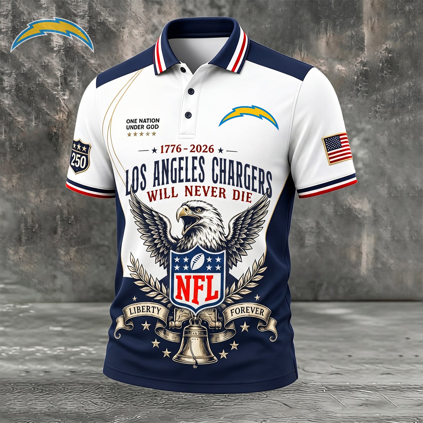 PREMIUM NFL x LAC EXCLUSIVE 250 Years Anniversary Of Freedom POLO SHIRT290626
