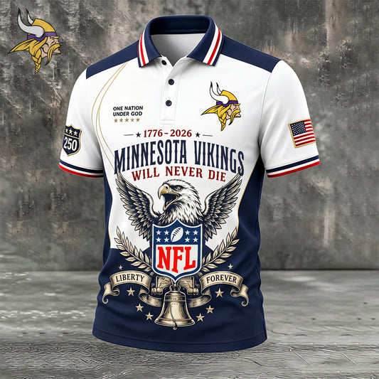PREMIUM NFL x MIN EXCLUSIVE 250 Years Anniversary Of Freedom POLO SHIRT290626