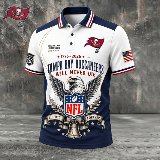 PREMIUM NFL x TB EXCLUSIVE 250 Years Anniversary Of Freedom POLO SHIRT290626