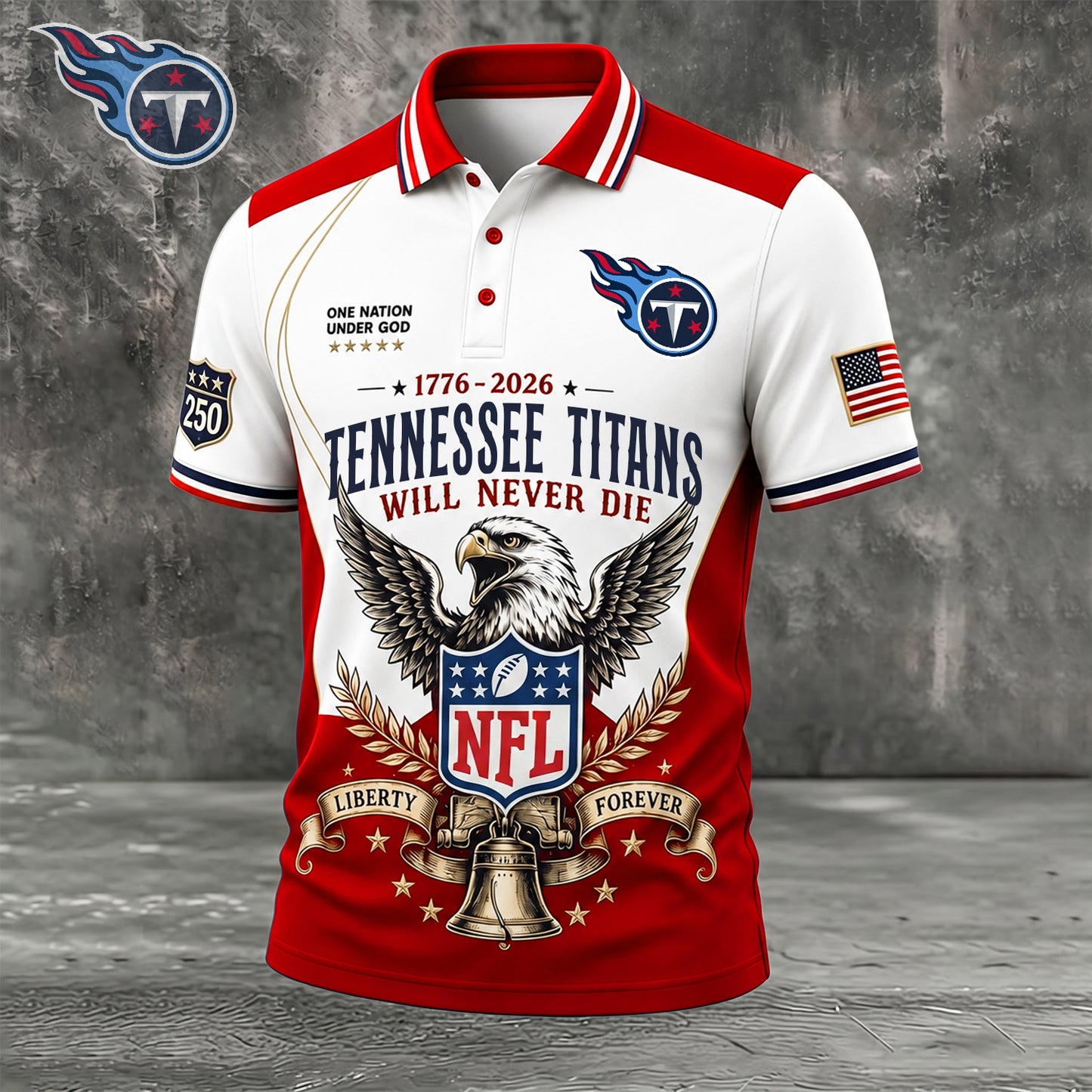 PREMIUM NFL x TEN EXCLUSIVE 250 Years Anniversary Of Freedom POLO SHIRT290626