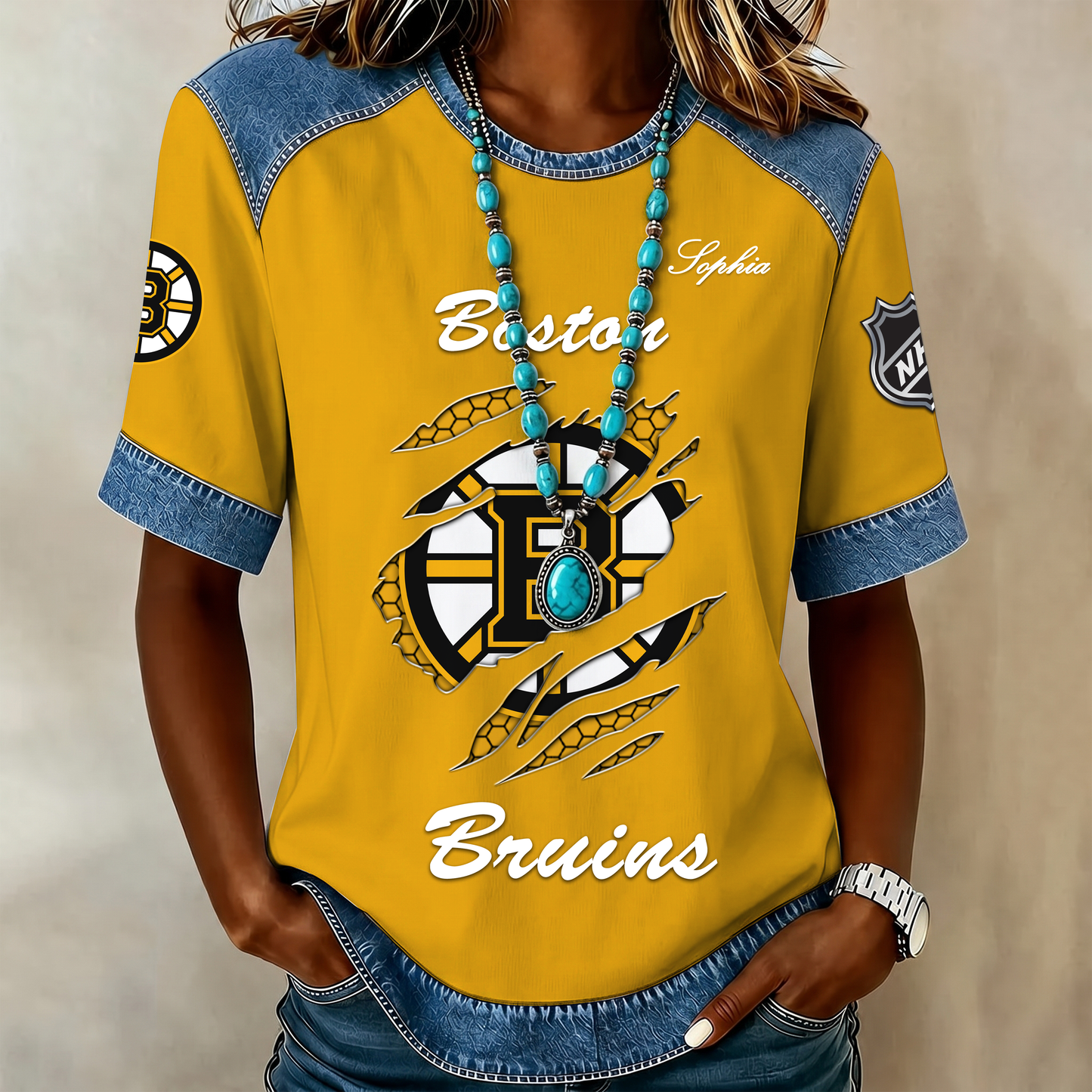 PREMIUM NHL X BB Women Retro T Shirt Custom Name Limited Edition NDT VHM 190526