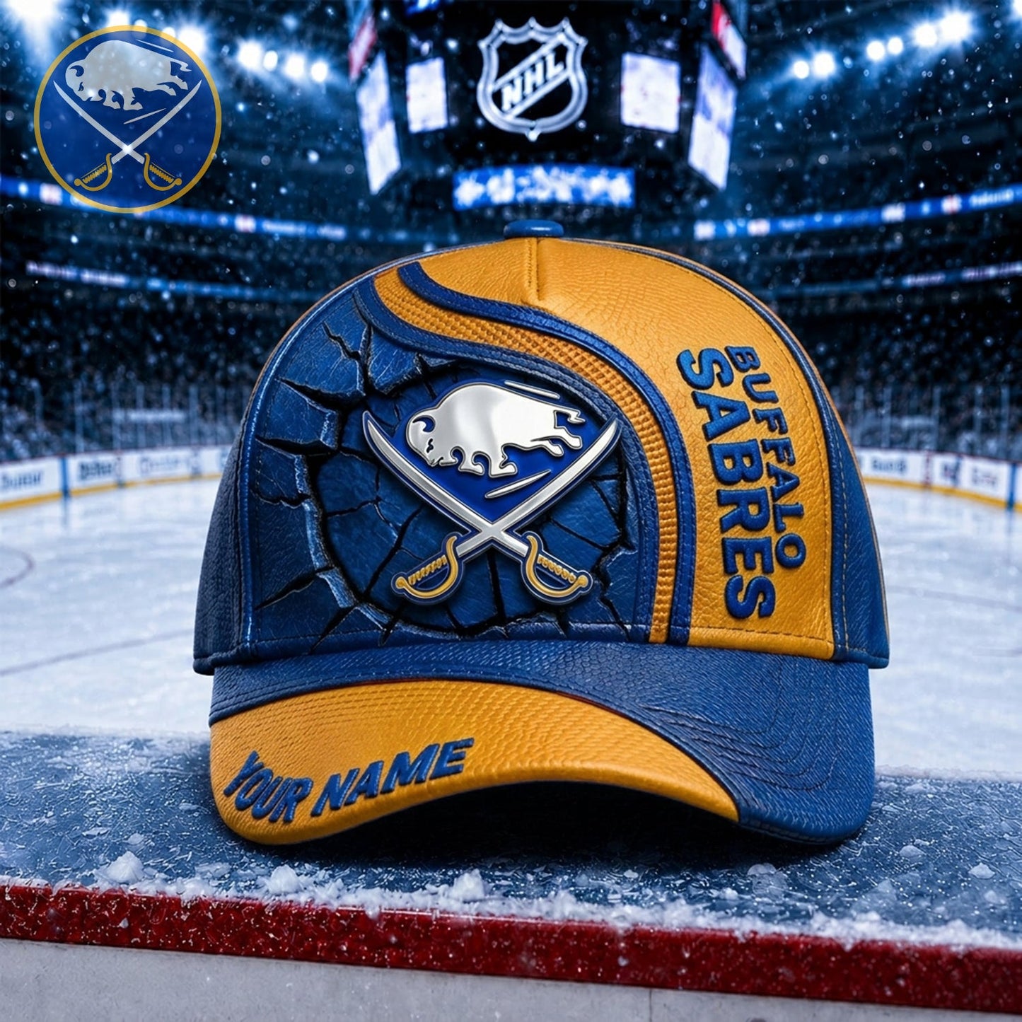 PREMIUM NHL X BS Embroidered Hockey Custom Name HAT NDT NHM 250526