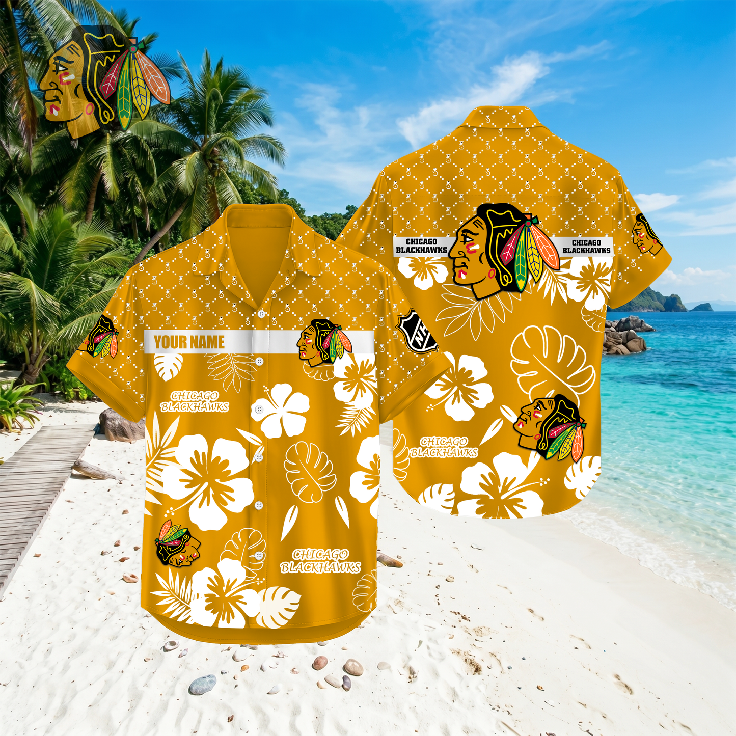 PREMIUM NHL X CB Hawaiian Shirt Custom Name For Summer Holiday NDT VHM 270426