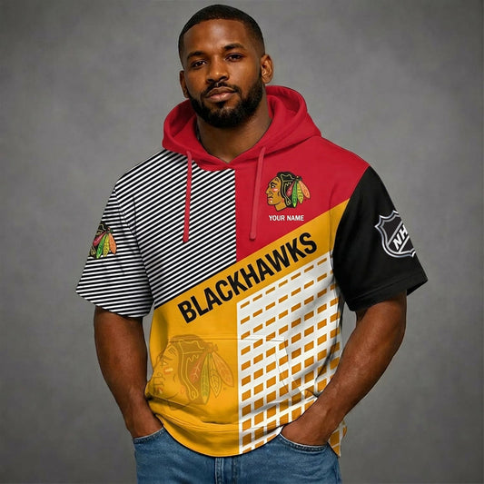 PREMIUM NHL X CB Short Sleeve Hoodie SHIRT FOR SUMMER HOLIDAY V3 NDT NHM 180526