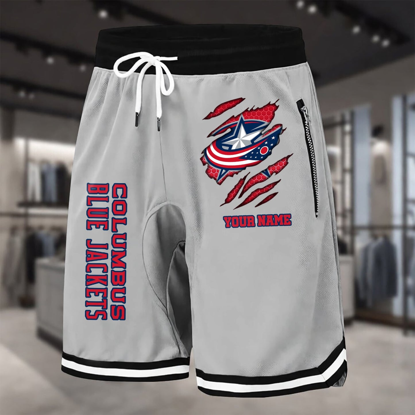 PREMIUM NHL X CBJ Summer Fitness Breathable Basketball Shorts NDT NHM 240426