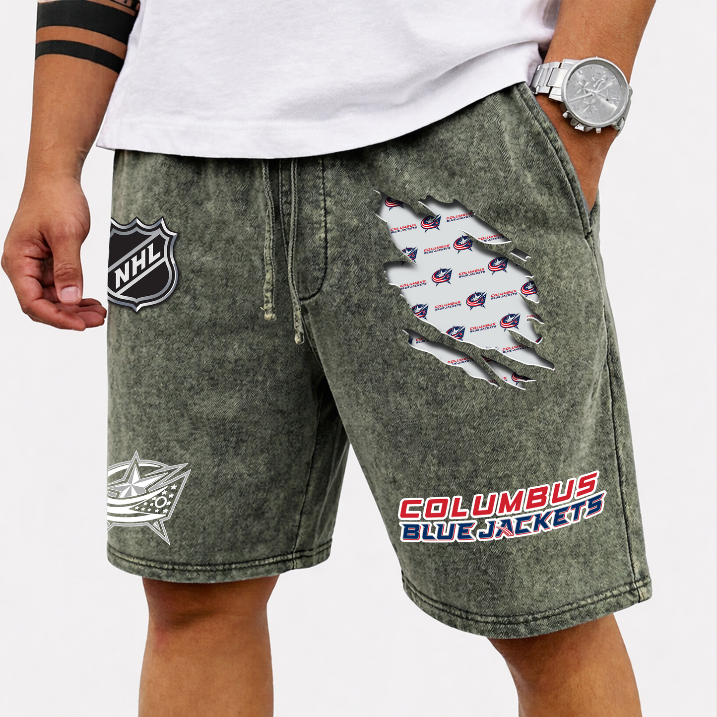 PREMIUM NHL X CBJ WASH SHORT FOR SUMMERS HOLIDAY V2 NDT VHM 080426