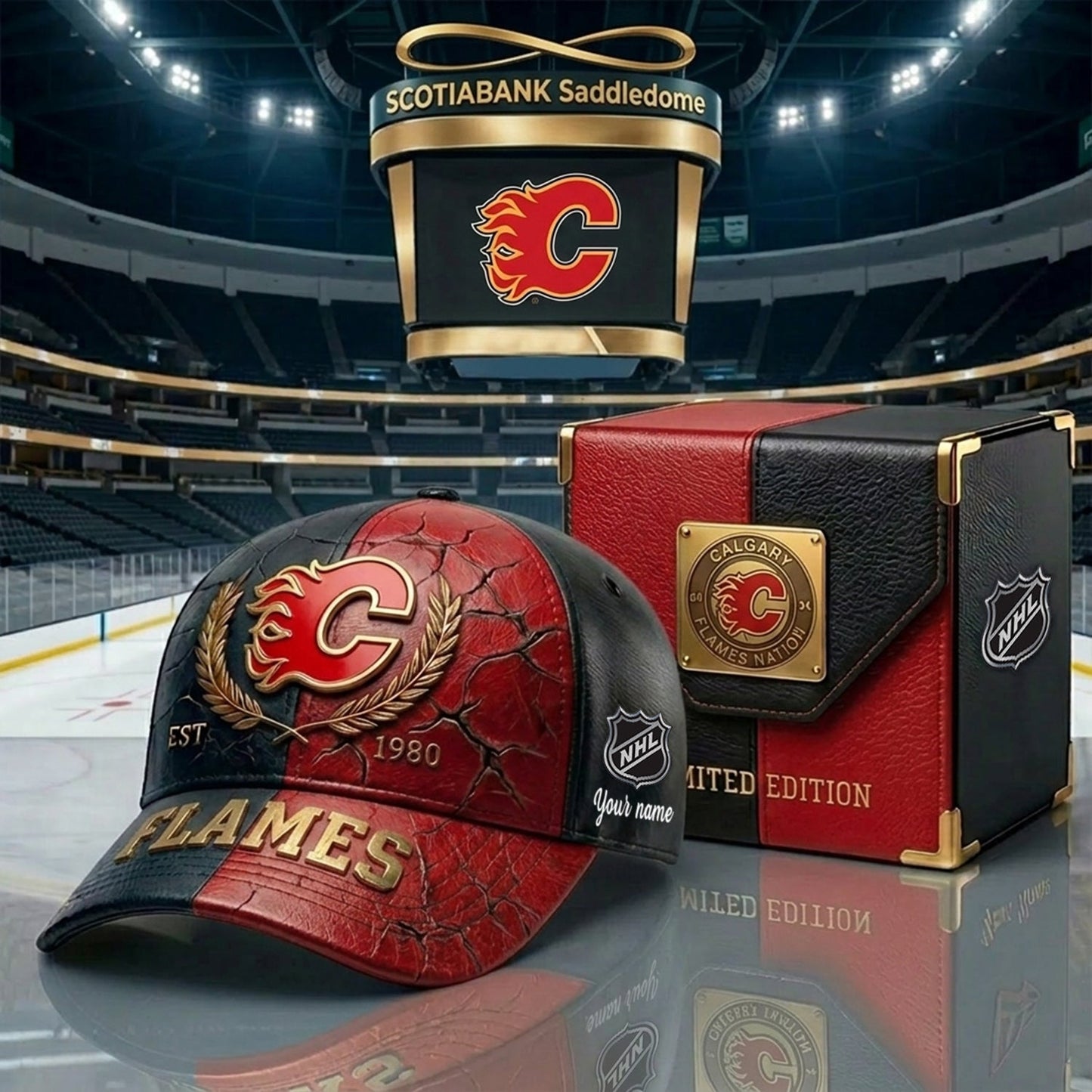 PREMIUM NHL X CF CRACK CUSTOM NAME V6 HAT NDT NHM 230426