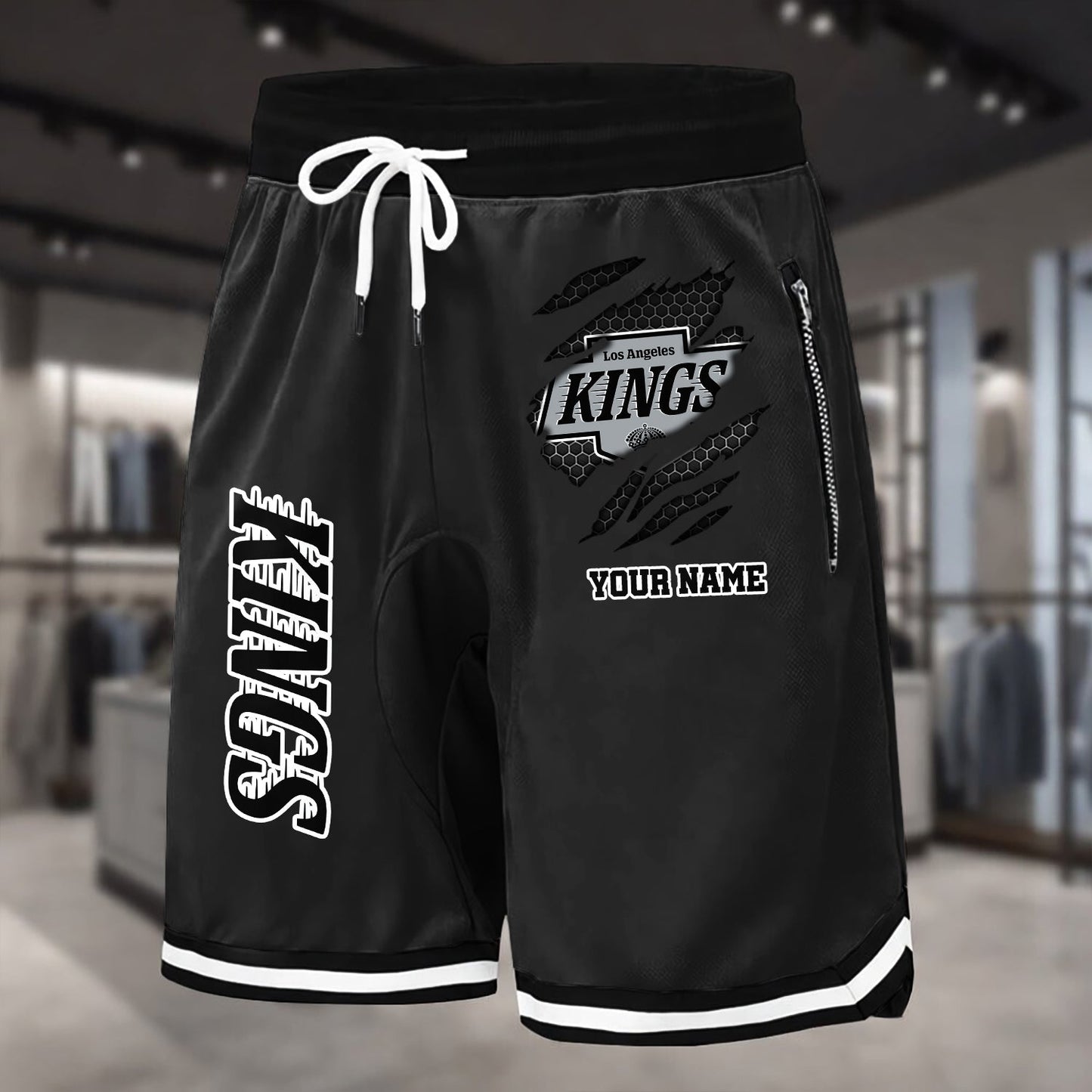 PREMIUM NHL X LAK Summer Fitness Breathable Basketball Shorts NDT NHM 240426