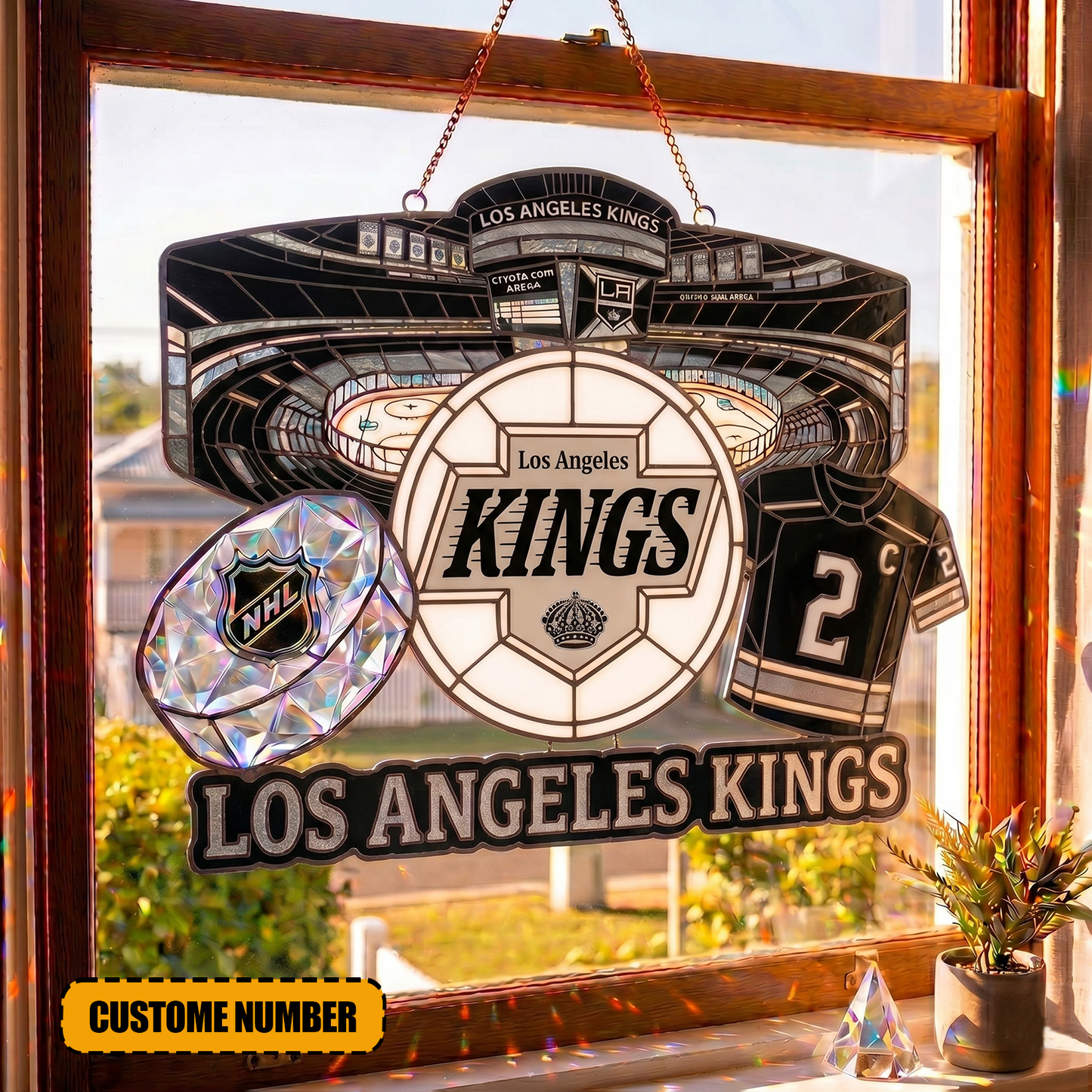 PREMIUM NHL  X LAK Suncatcher Custom  Name  Limited Edition NDT VHM 240426