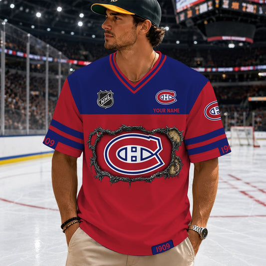 PREMIUM NHL X MC Streetwear V-neck Shirt Custom Gifts For Fan NDT NHM 290526