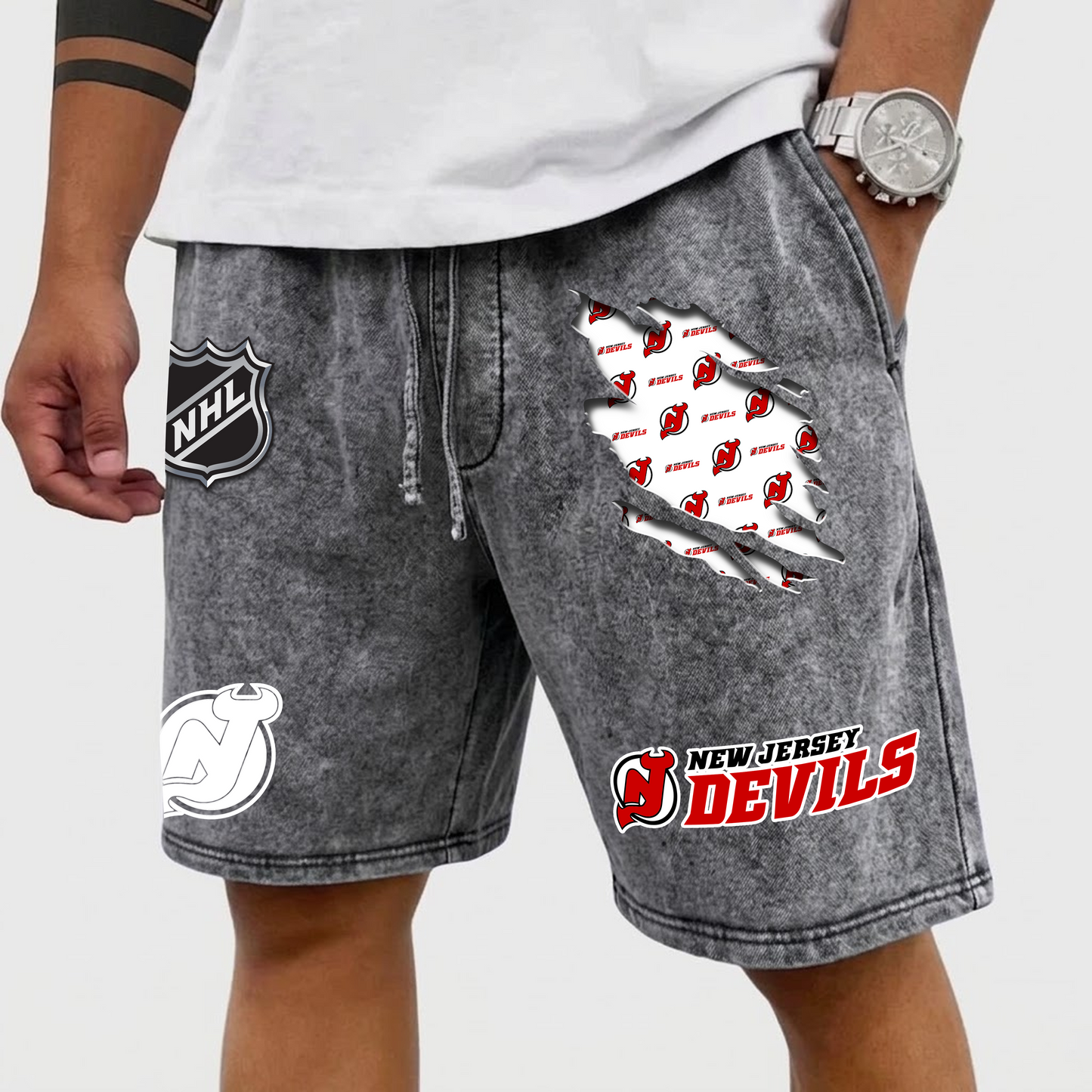 PREMIUM NHL X NJD WASH SHORT FOR SUMMERS HOLIDAY V2 NDT VHM 080426