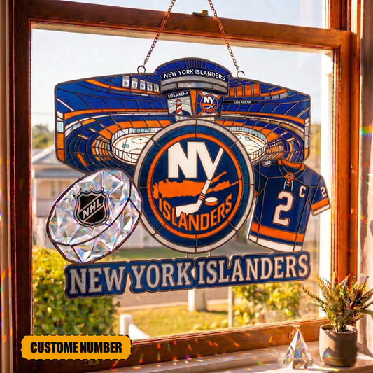 PREMIUM NHL  X NYI Suncatcher Custom  Name  Limited Edition NDT VHM 240426