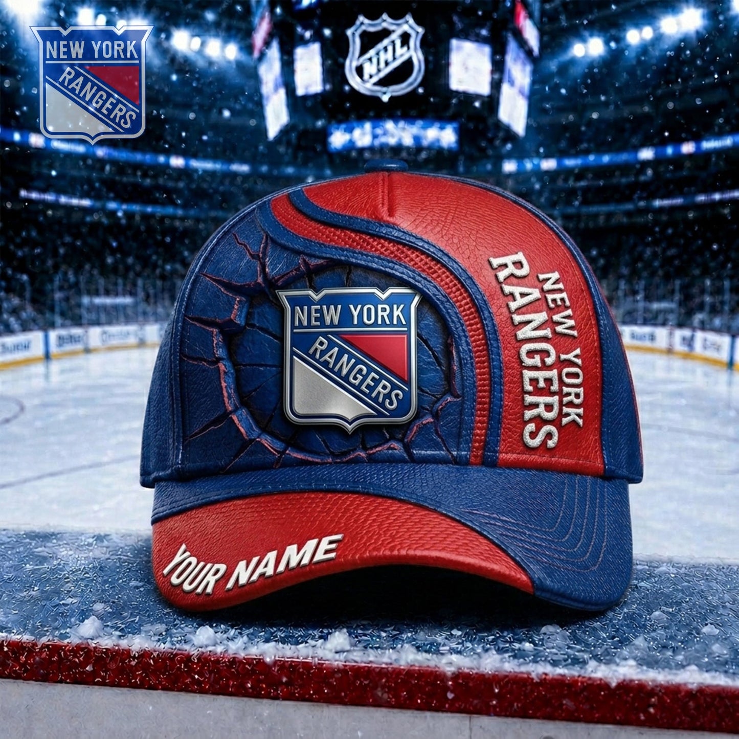 PREMIUM NHL X NYR Embroidered Hockey Custom Name HAT NDT NHM 250526