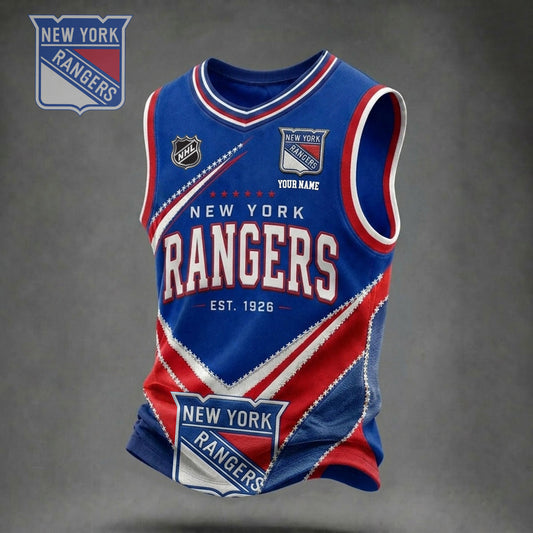 PREMIUM NHL X NYR Game Day V-Neck Tank Top Custome Shirt NDT NHM 060626