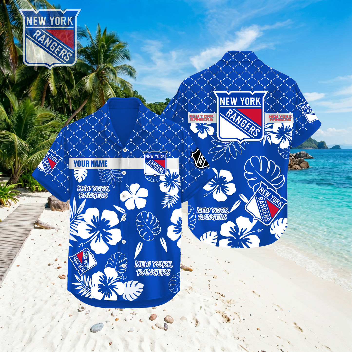 PREMIUM NHL X NYR Hawaiian Shirt Custom Name For Summer Holiday NDT VHM 270426