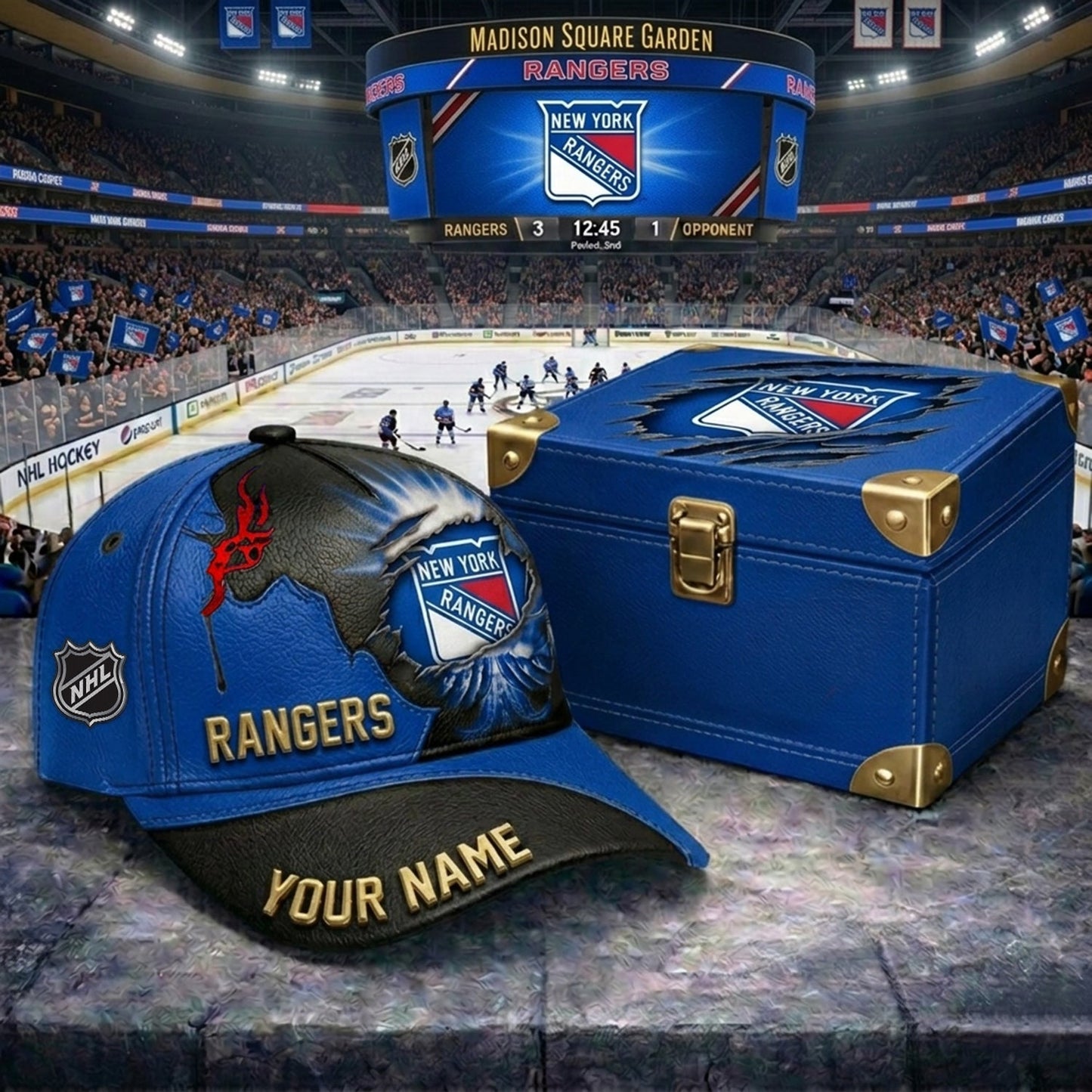 PREMIUM NHL X NYR JESUS CRACK CUSTOM NAME HAT V30 NDT NHM 140526